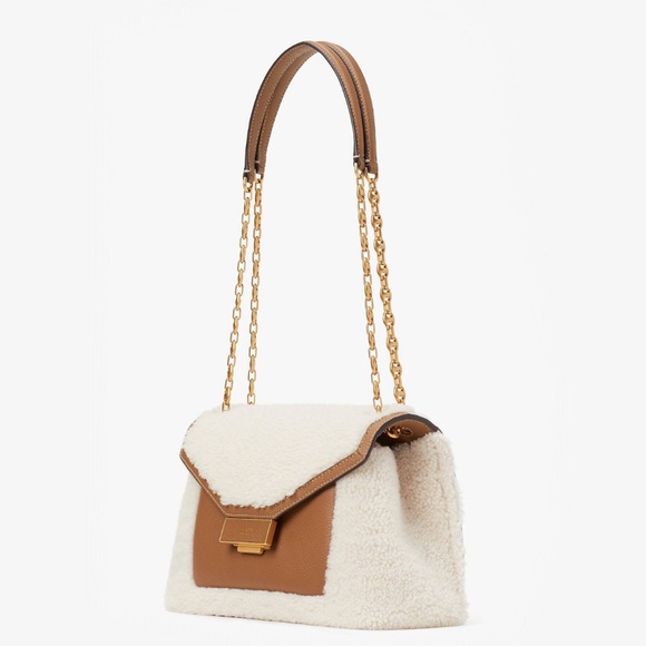 ♠️Kate Spade Gramercy Shearling Medium Convertible Flap Shoulder Bag NWT - Picture 2 of 9